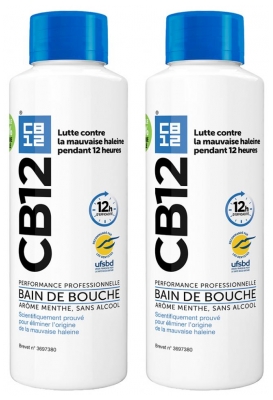 CB12 12 Heures Rinçage buccal Lot de 2 x 500 ml