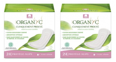 Organyc Protège-slips 2 x 24 en pochettes individuelles
