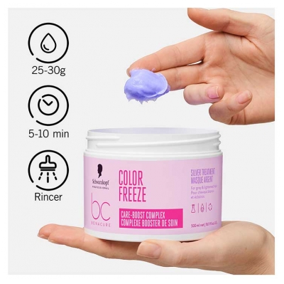 Schwarzkopf Professional Bonacure Color Freeze Masque Argent Complexe Booster de Soin 500 ml
