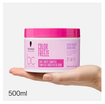Schwarzkopf Professional Bonacure Color Freeze Masque Argent Complexe Booster de Soin 500 ml