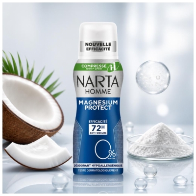 Narta Homme Magnésium Protect Déodorant Hypoallergénique 72H 100 ml