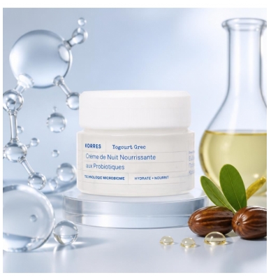Korres Yaourt Grec Crème Nuit Nourrissante Probiotiques 40 ml