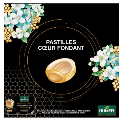 Humer 16 Pastilles Gorge Miel de Manuka Actif IAA 15+ et Gelée Royale