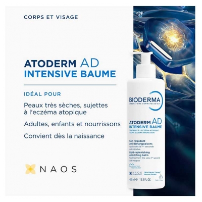 Bioderma Atoderm AD Intensive Baume Relipidant Peau Très Sèche à Atopique 400 ml