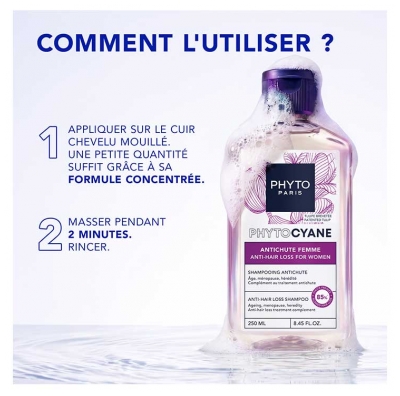 Phyto Phytocyane Shampoing Antichute Femme 250 ml
