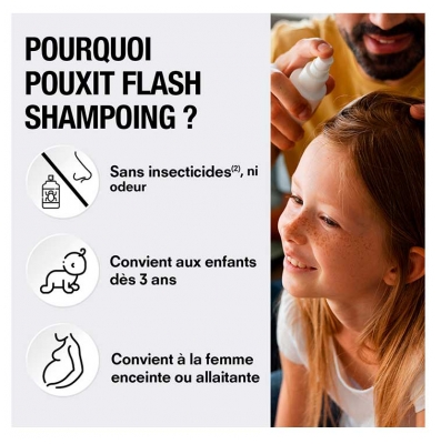 Pouxit Flash Anti-Poux et Lentes Shampoing 5 minutes 100 ml