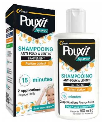 Pouxit Traitement Shampoing Anti-Poux et Lentes Abricot 100 ml
