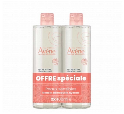 Avène Essentiel Eau Micellaire Démaquillante Visage & Yeux Sensibles 2 x 400 ml