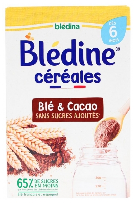 Blédina Blédine Blé & Cacao 400 g dès 6 Mois (à consommer de préférence avant le 10/01/2027)