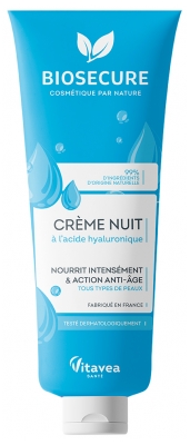 Biosecure Crème Nuit à l'Acide Hyaluronique Tous Types de Peaux 50 ml