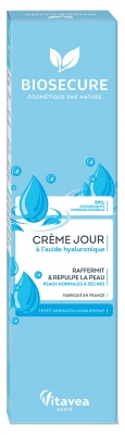 Biosecure Crème Jour à l'Acide Hyaluronique Peaux Normales à Sèches 50 ml