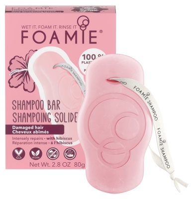 Foamie Shampoing Solide Cheveux Abîmés - Hibiskiss