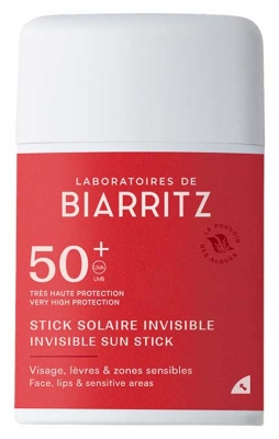 Laboratoires de Biarritz Stick Solaire Invisible Visage Lèvres & Zones Sensibles SPF50+ 10 g