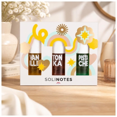 Solinotes Trio Brumes Parfumées Vanille Tonka Pistache 3 x 60 ml