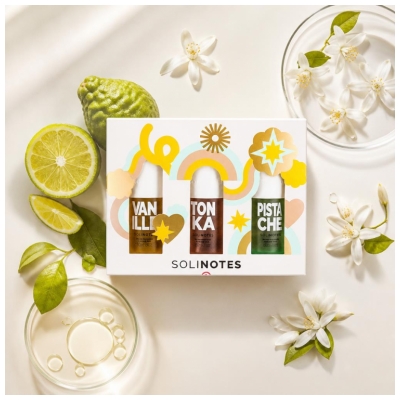 Solinotes Trio Brumes Parfumées Vanille Tonka Pistache 3 x 60 ml