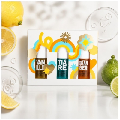 Solinotes Trio Brumes Parfumées Vanille Tiaré Fleur d'Oranger 3 x 60 ml