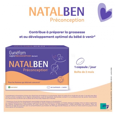 Effik Natalben Préconception 2 Mois 60 Capsules