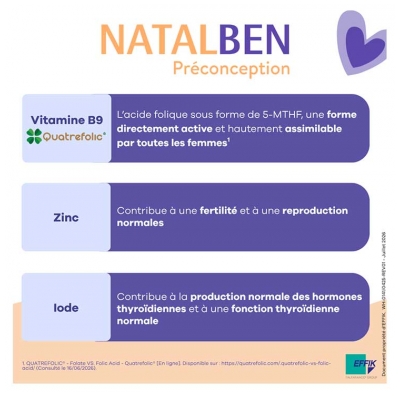 Effik Natalben Préconception 2 Mois 60 Capsules