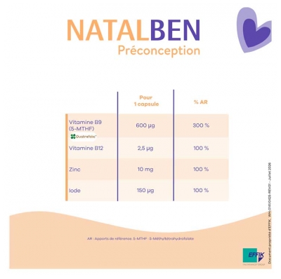 Effik Natalben Préconception 2 Mois 60 Capsules