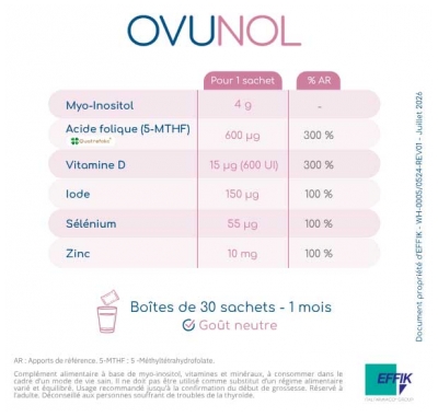 Effik Ovunol Fertilité 30 Sachets