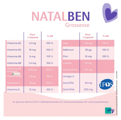 Effik Natalben Grossesse 1 Mois 30 Capsules