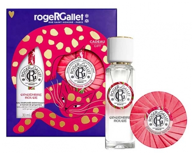 Roger & Gallet Gingembre Rouge Coffret Eau Parfumée Bienfaisante Gingembre Rouge 30 ml + Savon 30 g Offert