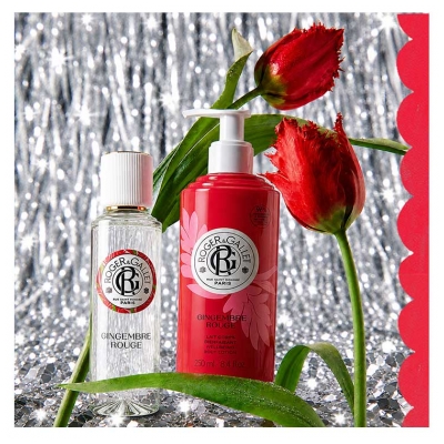 Roger & Gallet Gingembre Rouge Coffret Eau Parfumée 100 ml + Lait Corps 250 ml Offert