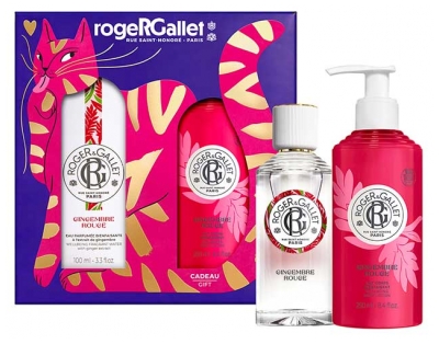 Roger & Gallet Gingembre Rouge Coffret Eau Parfumée 100 ml + Lait Corps 250 ml Offert