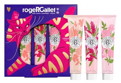 Roger & Gallet Trio Crèmes Mains Fleur de Figuier Gingembre Rouge et Rose