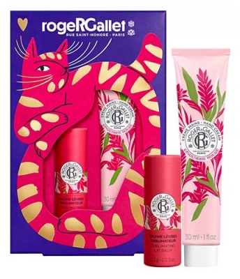 Roger & Gallet Gingembre Rouge Coffret Crème Mains 30 ml + Baume Lèvres 3,5 g