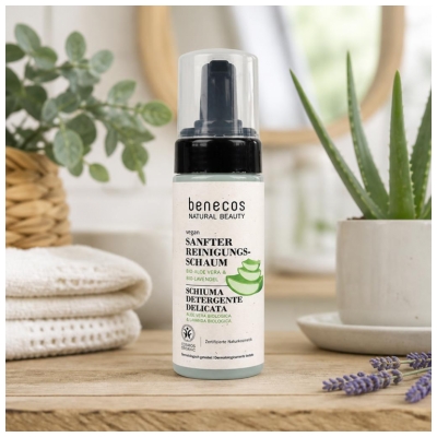 Benecos Mousse Nettoyante Visage Douce Bio 150 ml