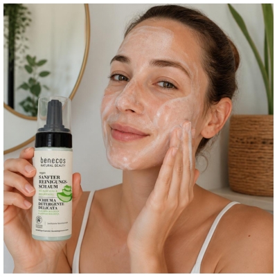 Benecos Mousse Nettoyante Visage Douce Bio 150 ml