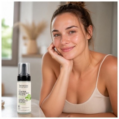 Benecos Mousse Nettoyante Visage Douce Bio 150 ml