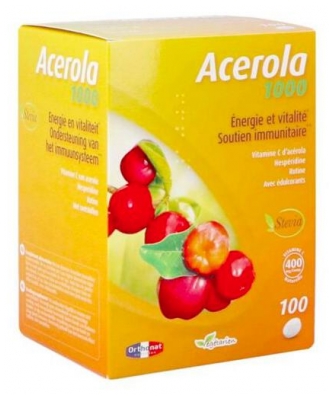 Acérola 1000 Orthonat 100 Comprimés (à consommer de préférence avant le 30/10/2026)