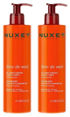 Nuxe Gel Lavant Surgras Rêve de Miel Lot de 2 x 400 ml