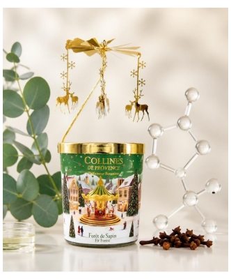 Collines de Provence Bougie Parfumée Carrousel Forêt de Sapin 360 g