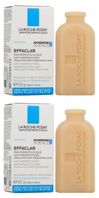 La Roche-Posay Effaclar Pain Dermatologique 65 g Lot de 2 Anti-Imperfections