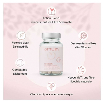 Omum le Coach Nutricosmétique : Complément Alimentaire Pour Affiner la Silhouette - 60 Gélules