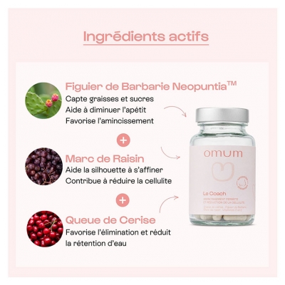Omum le Coach Nutricosmétique : Complément Alimentaire Pour Affiner la Silhouette - 60 Gélules