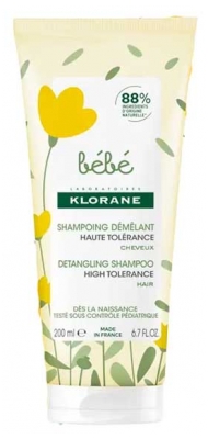 Klorane Calendula Bébé - Shampoing Doux Démêlant au Apaisant - Cheveux Délicats 200 ml