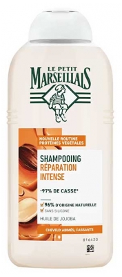 Le Petit Marseillais Shampoing Réparation Intense Huile de Jojoba Cheveux Abîmés Cassants 300 ml