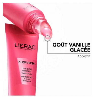 Lierac Glow Fresh Le Lip Gloss Repulpant Vanille Glacée 10 ml + 1 Porte-Clés Charm Offert