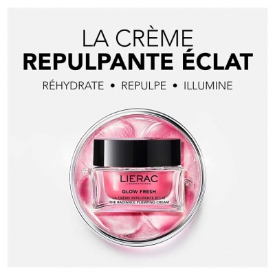 Lierac Glow Fresh La Crème Repulpante Éclat Peaux Normales à Sèches + Le Masque Express Revitalisant Toutes Peaux 75 ml Offert