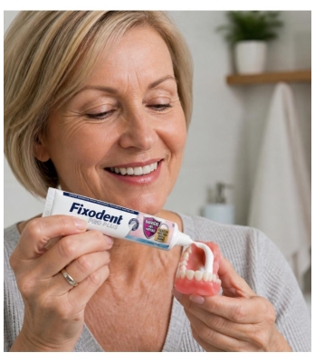Fixodent Plus Crème Adhésive Barrière Arôme Frais Anti-Particules 35 g