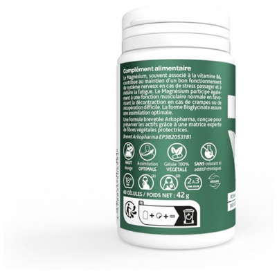 Arkopharma Arkogélules Magnésium Bisglycinate 360 mg 60 Gélules