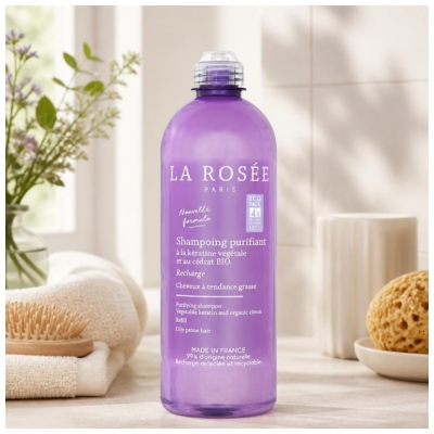 La Rosée Shampoing Purifiant Cheveux à Tendance Grasse Recharge 400 ml