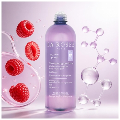 La Rosée Shampoing Purifiant Cheveux à Tendance Grasse Recharge 400 ml