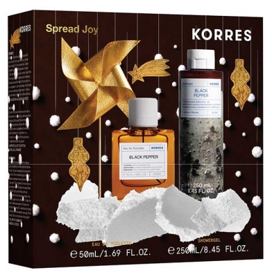 Korres Eau de Toilette Black Pepper 50 ml + Gel Douche 250 ml Coffret