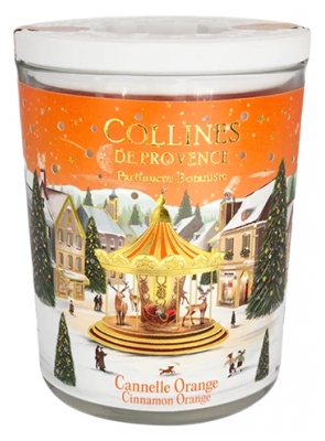Collines de Provence Bougie Parfumée de Noël 180 g - Senteur : Cannelle Orange