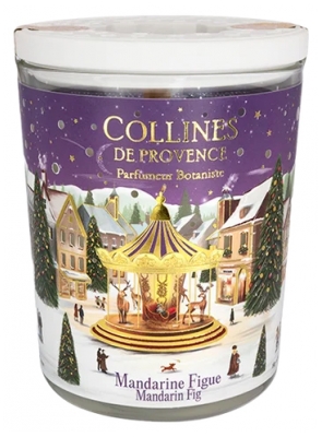 Collines de Provence Bougie Parfumée de Noël 180 g - Senteur : Mandarine Figue